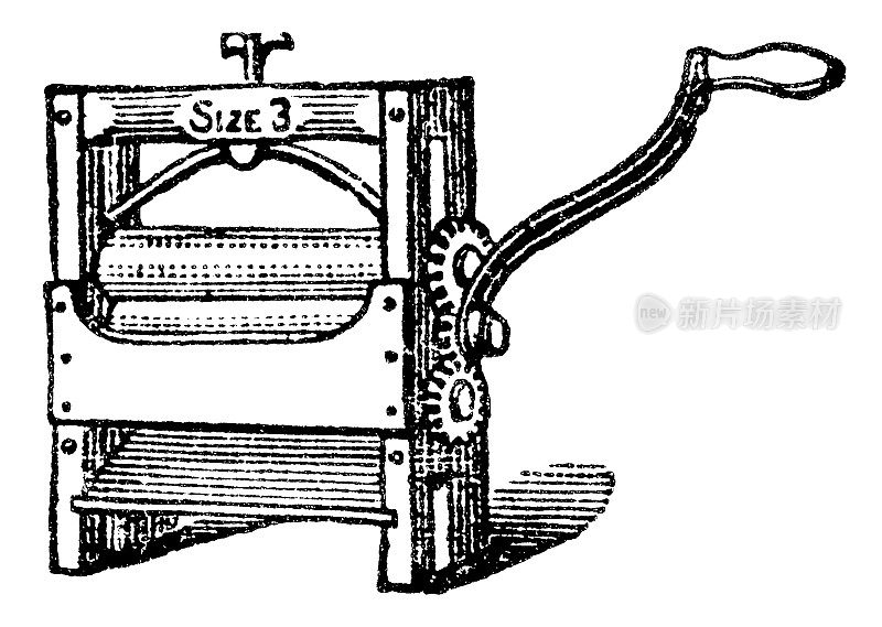 维多利亚时代的轧衣机- 19世纪